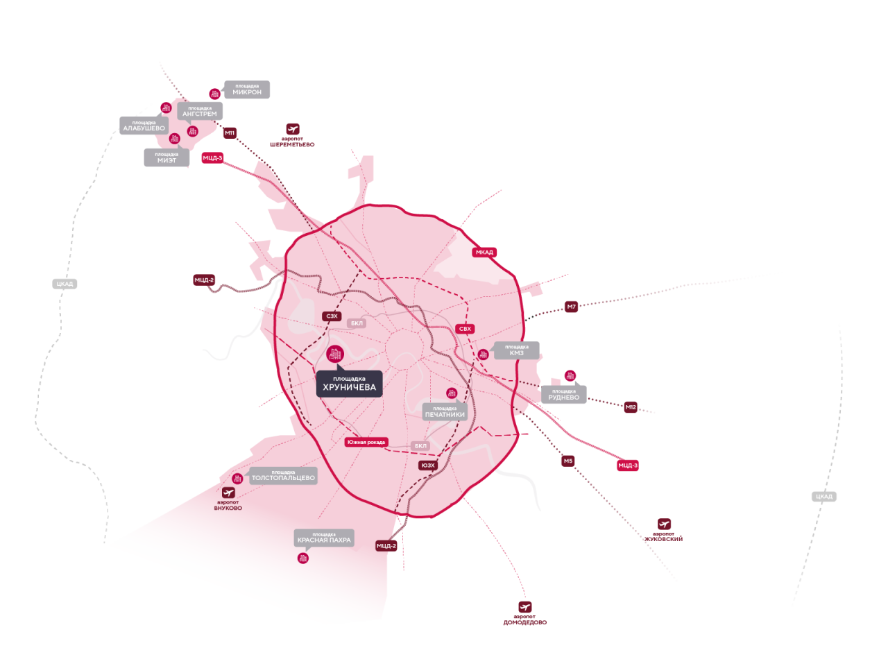Карта транспортной доступности