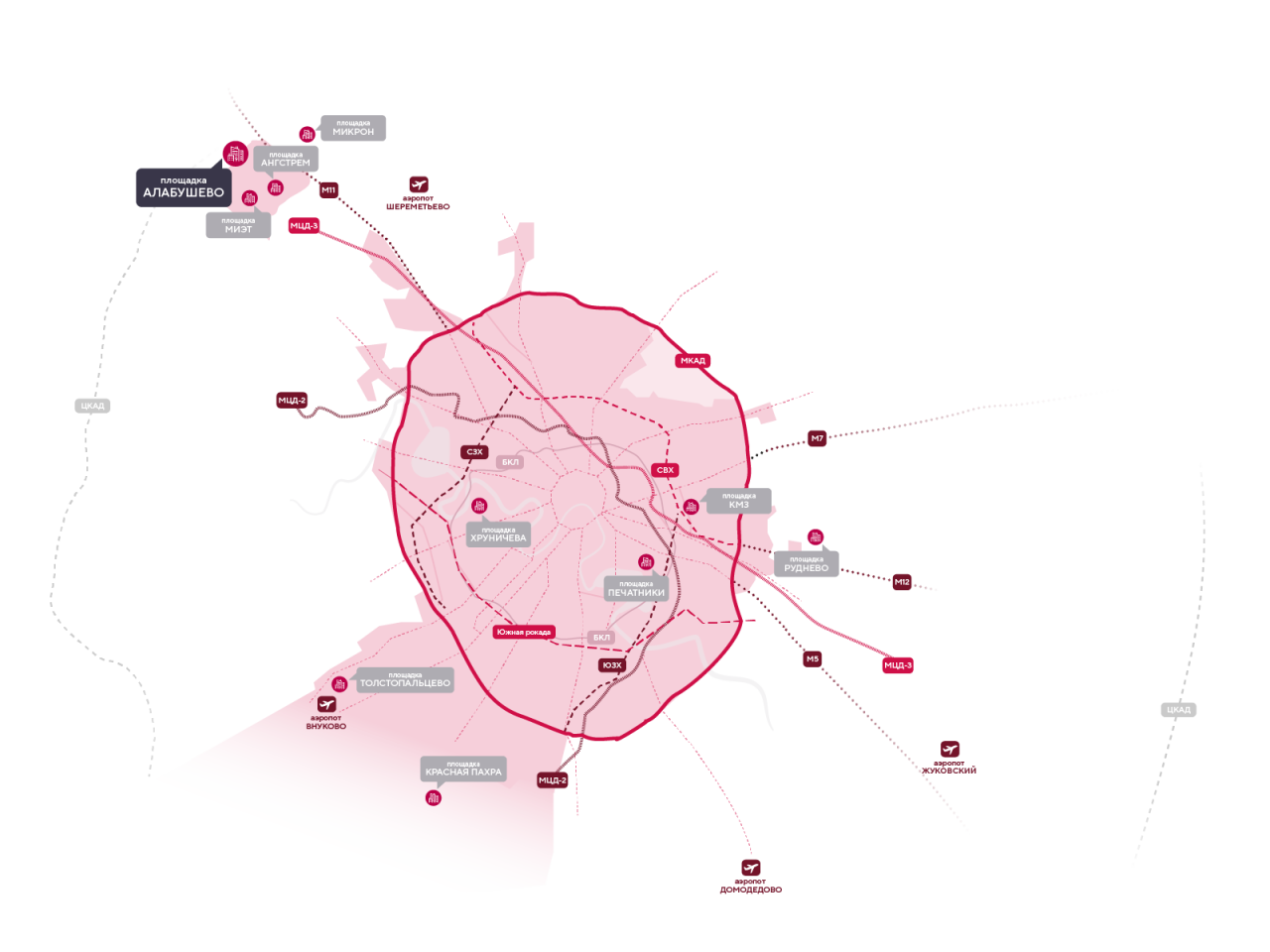 Карта транспортной доступности