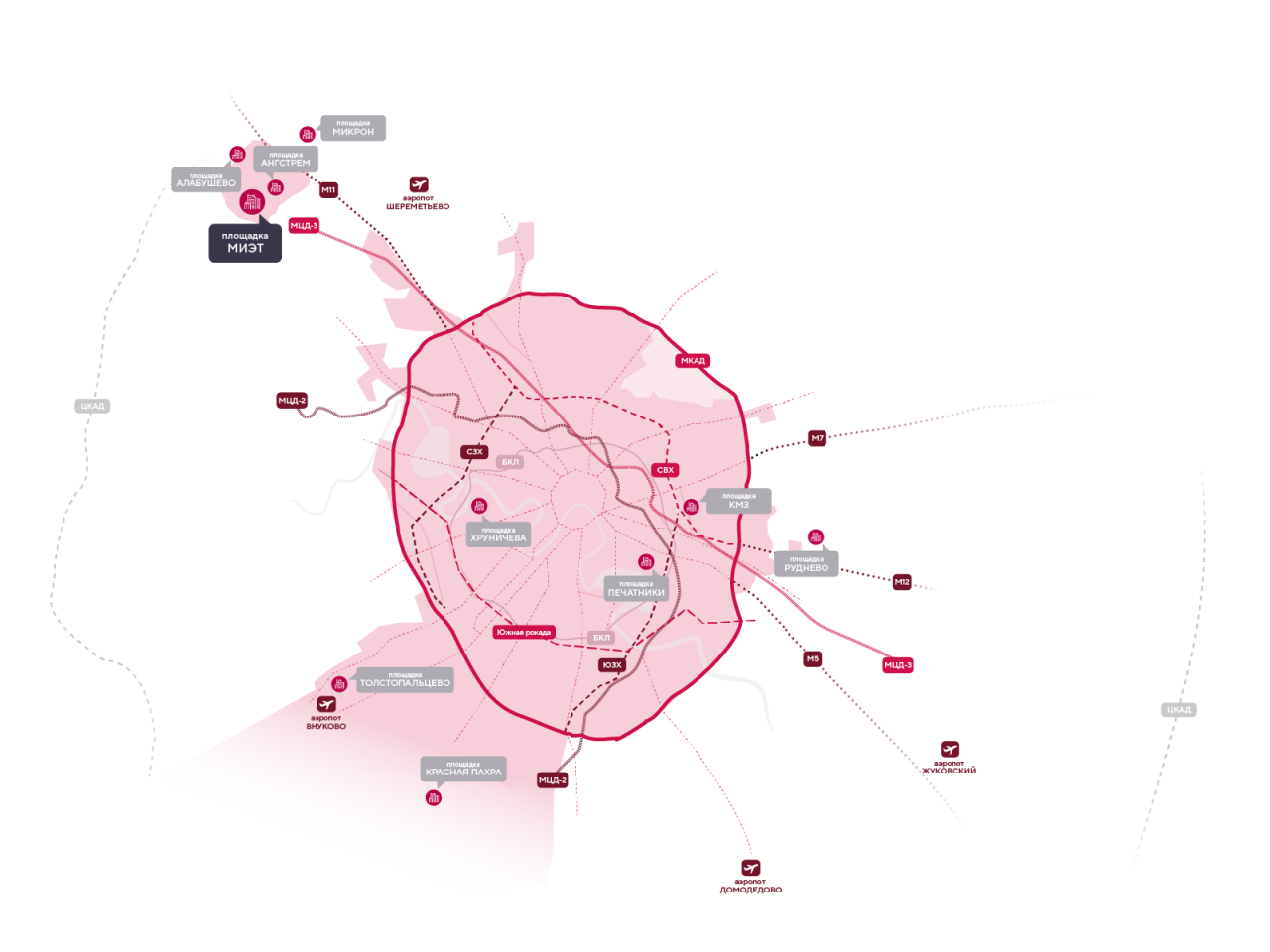 Карта транспортной доступности