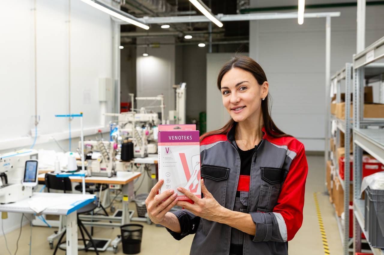 В индустриальном парке «Руднево» запустили производство лечебного компрессионного трикотажа