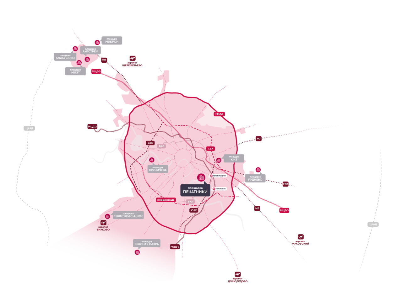 Карта транспортной доступности