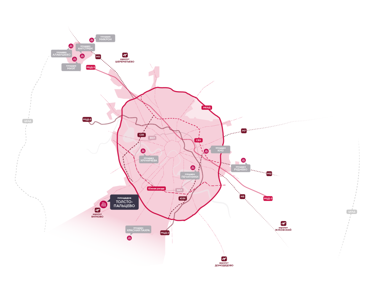 Карта транспортной доступности