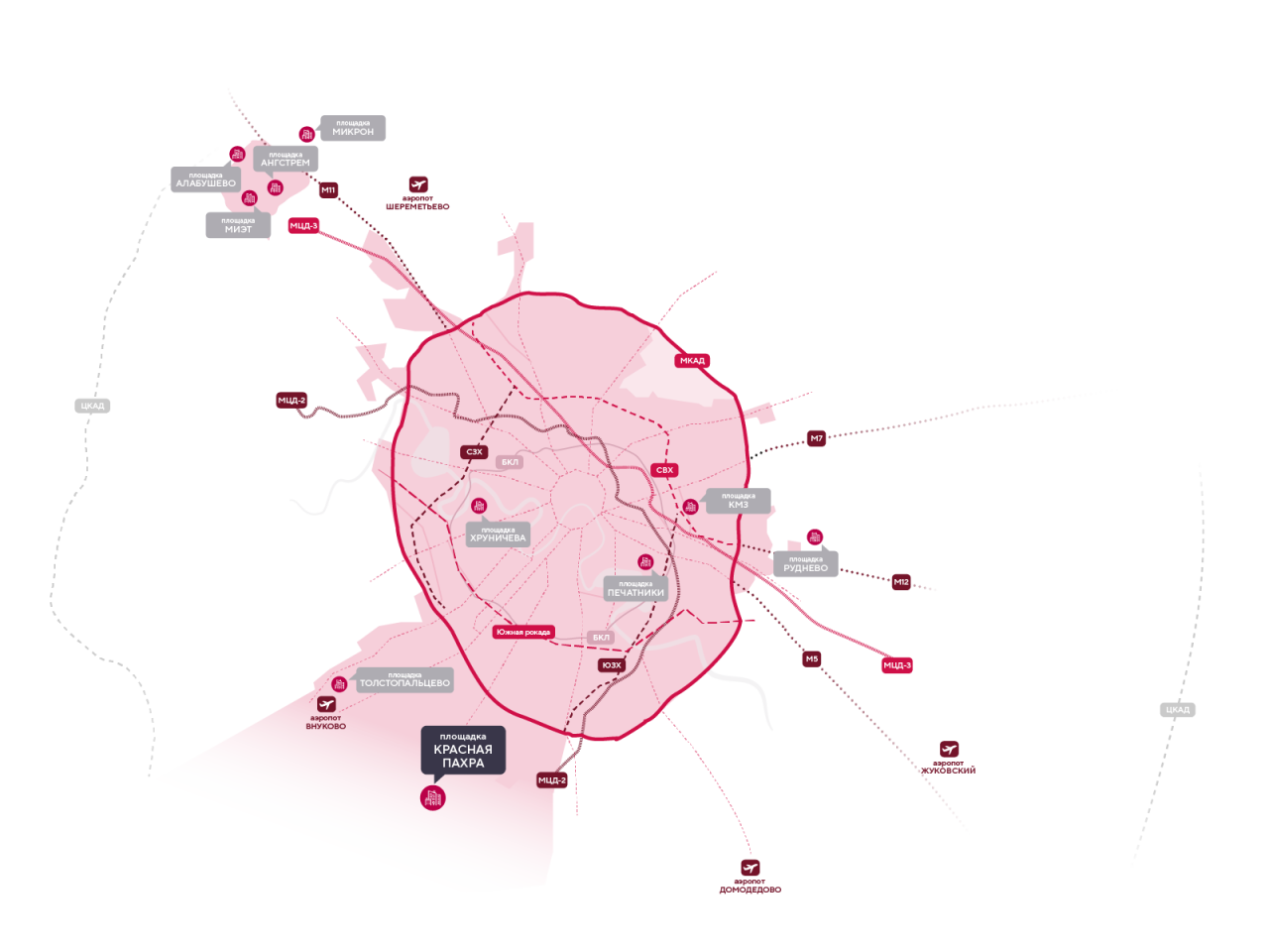 Карта транспортной доступности