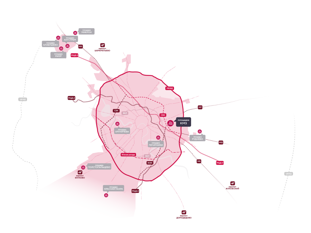 Карта транспортной доступности